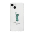 とある丸眼鏡の描き散らしのSTATUE OF LIBERTY_透明 Soft Clear Smartphone Case