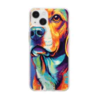 Nananas_webyasanのアーティスティックなビーグル犬 Soft Clear Smartphone Case