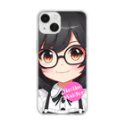 Jimiko Maiden (ジミコメイデン)の【Jimiko Maiden】スマイルメイド（缶バッジ）（iPhoneケース） Soft Clear Smartphone Case