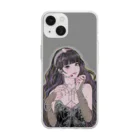 MIORI STOREのアイドルちゃん(黒) Soft Clear Smartphone Case