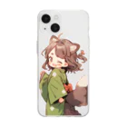 jai-to-anのたぬっぺ  (Tanuppe)  ver.4 狸の神様、たぬき、タヌキ Soft Clear Smartphone Case