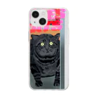 GOOD VIBES CATSのGOOD VIBES CATS refrigerator Soft Clear Smartphone Case
