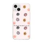 ＠meiliecat🐈original goodsの猫の手も借りたい（ドット）💕I’ll take all the help I can get. Soft Clear Smartphone Case