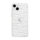 ✎忠犬ｻﾁ公のスクリーントーンシマエナガｰパターン Soft Clear Smartphone Case