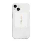 rilybiiの桃チューリップ . Soft Clear Smartphone Case