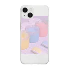 kaibi3299のかわいい化粧品 Soft Clear Smartphone Case