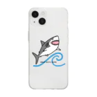 BLUENASHARKのホホジロザメ Soft Clear Smartphone Case