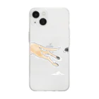 pipo ぴぽ　(moooo)のラブとハチワレ Soft Clear Smartphone Case