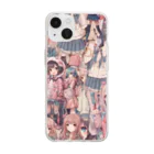 mcbling's roomのfluffy pink girls world Soft Clear Smartphone Case