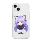 KAZAHANAのネコ耳ふぅちゃん Soft Clear Smartphone Case