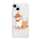 りーおすふぇんがりーのお腹ペコペコで具になっちゃったねこにゃん Soft Clear Smartphone Case