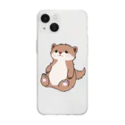 Ponjuのキュートなカワウソ Soft Clear Smartphone Case