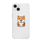 BunnyBloomのShiba Dog ソフトクリアスマホケース