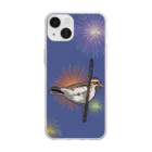 やちよ｜リアル鳥イラストのはちまき鳥_カシラダカさん Soft Clear Smartphone Case