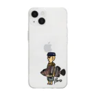 snaggedgorillaのbroマハタ Soft Clear Smartphone Case