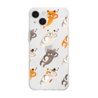 ＠meiliecat🐈original goodsのみんにゃでごろね Soft Clear Smartphone Case