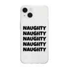 NAUGHTYのNAUGHTY 5ロゴ(BLK) Soft Clear Smartphone Case