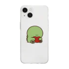 ちますけの抱っこかいじゅう。(赤) Soft Clear Smartphone Case