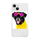 DJ.dogsのDJ.dogs dogs10 Soft Clear Smartphone Case