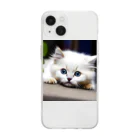 🐱ペットラブリッシュ🐶の猫の安らぎ Soft Clear Smartphone Case
