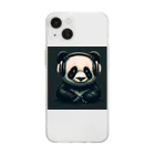 Shiba_IncのHeadphones & Pandas（ヘッドホン & パンダ） ソフトクリアスマホケース