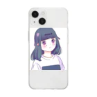 welcome_taroのかわいい女の子 Soft Clear Smartphone Case