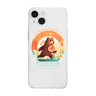 Yaya-rrのクマメール便 Soft Clear Smartphone Case