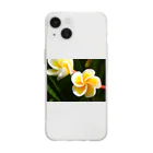 kamakiri3のFlower of the Heart　プルメリア Soft Clear Smartphone Case