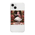 工房ruhuの花言葉ガール #57 グラジオラス Soft Clear Smartphone Case