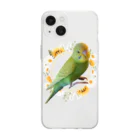 甘えん坊オカメインコのセキセイインコこつぶちゃんシリーズ Soft Clear Smartphone Case