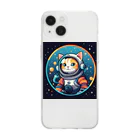 スペースキャットコレクションのコスモキャット Soft Clear Smartphone Case