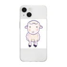 ニコニコマーケットの可愛い羊 Soft Clear Smartphone Case