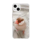 シナモン文鳥ヒナちん2のシナモン文鳥ヒナちん2 Soft Clear Smartphone Case