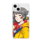 大正レトロJYOSIの大正レトロJYOSI　レイナ Soft Clear Smartphone Case