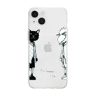 NEOJAPANESESTYLE                               のB_Lack_Cat&Mr.CHICKENHEART Soft Clear Smartphone Case