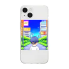 kohryuの男の子と街並み Soft Clear Smartphone Case