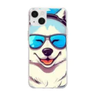 dogsdream8246の夏楽ハスキー Soft Clear Smartphone Case