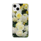 bitpiyoの黄色い薔薇の花 Soft Clear Smartphone Case