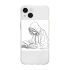 シンプルライフのシンプルライフ　ー読書をする人ー Soft Clear Smartphone Case