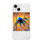 yorozuya4628のドット絵　クモ　スパイダー　ピクセル画像 Soft Clear Smartphone Case