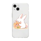 🌸hanausa🐰のうさぎとドーナツ２ Soft Clear Smartphone Case