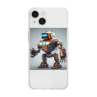 summerのショップのかっこいいロボットのイラストグッズ Soft Clear Smartphone Case