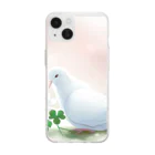 こりすまるの夢幻　鳩　和み Soft Clear Smartphone Case