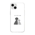 JILL&TETO Shopのスマホケース【おうちで待ってます】 Soft Clear Smartphone Case