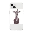 妄想animalのキリン係長🦒 Soft Clear Smartphone Case