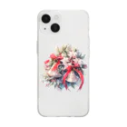 Stellaの水彩画タッチの幸せな音色を奏でるクリスマスベル Soft Clear Smartphone Case