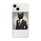 妄想animalのエージェント・キャット🐈‍⬛ Soft Clear Smartphone Case