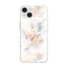 Stellaの水彩画のナチュラルブーケ Soft Clear Smartphone Case