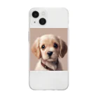 kunkun1048のめちゃカワ犬 Soft Clear Smartphone Case