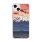 saru88の富士山 Soft Clear Smartphone Case